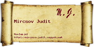 Mircsov Judit névjegykártya